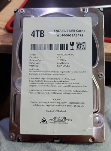 оперативная память exceleram: Маалымат алып жүрүүчү, HDD, 4 ТБ, 3.5", ПК үчүн
