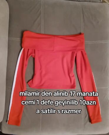 zerli koynekler: Qadın geyimləri paketi – 4 ədəd üst geyimi - Qırmızı off-shoulder