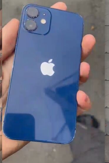 iphone x barter: IPhone 12 mini, 64 GB, Mavi, Zəmanət, Face ID