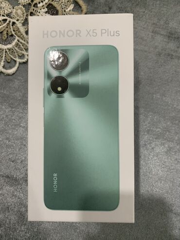 telefon honor: Honor X5, 64 GB, rəng - Göy, Barmaq izi, Face ID