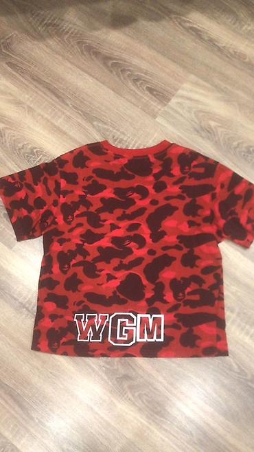 bape x: Futbolka, L, rəng - Qırmızı — 3