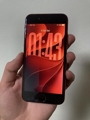 iphone 70: IPhone SE 2020, 128 GB, Qırmızı, Qırıq, Barmaq izi — 1