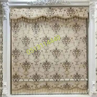 Rulon ştorlar: Zebra və naxışlı rulon pərdələr - Model: klassik damask/ornament — 2