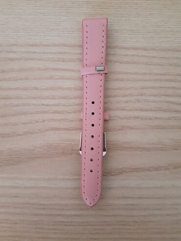 rucni satovi: Novo! Narukvica (kaiš) za sat 14mm od veštačke kože - mat roze boje