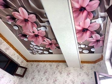 Натяжной потолок: Натяжной потолок жасайбыз тез жана сапаттуу 3D 1кв ом гланцывый 1кв — 5