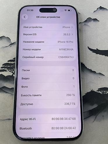 macbook air i5: IPhone 16 Pro, 256 ГБ, белый Характеристики и данные с экрана: - — 1