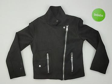 kurtka skora: Kurtka damska DK Moda, czarna, w stylu ramoneski - Fason: krótka — 2