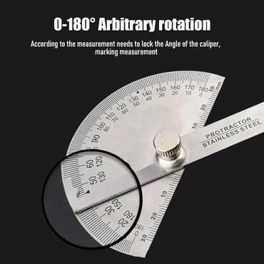 инструменты для: Угломер стальной, вращающийся. 100 мм. Предназначен для измерения