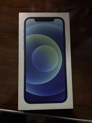 самсунг арзан телефон: IPhone 12, Колдонулган, 128 ГБ, Көк, Коргоочу айнек, Каптама, Куту, 88 %