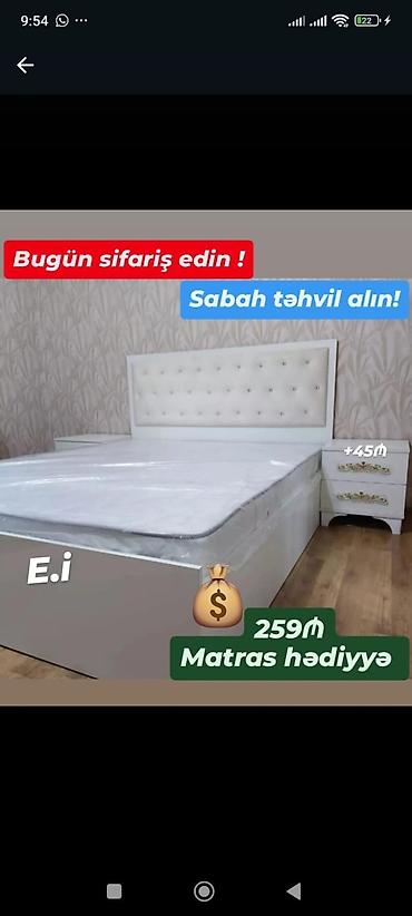 taxt döşəyi: Yeni, İkinəfərlik çarpayı, Matras ilə — 1