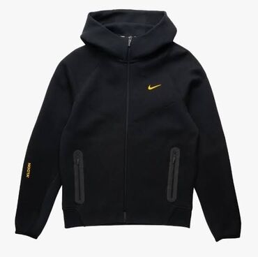одежда для беременных женщин: Спортивная худи на молнии Nike NOCTA (черная) - Прямой крой, плотный