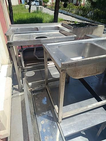 stainless steel: Nejaveka stol. stul . aspirator . yuyucuxana. qaz pilətəsi. setkalar — 2
