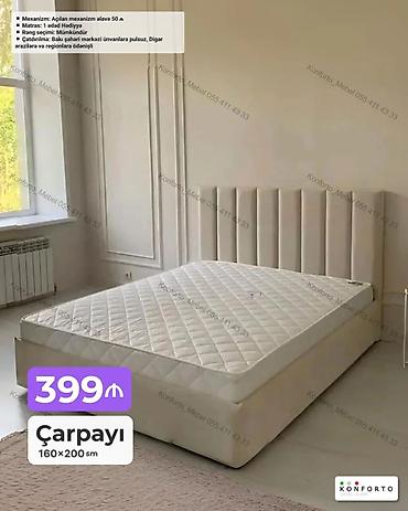 Çarpayı – 160×200 sm - Başlıq hissəsi zolaqlı dizaynla yumşaq lalafo.az -da Çarpayı – 160×200 sm - Başlıq hissəsi zolaqlı dizaynla yumşaq
