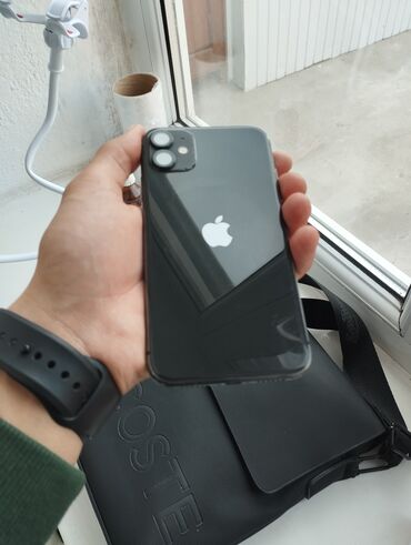 ноутбук эпл цена бишкек: IPhone 11, Б/у, 64 ГБ, Черный, Чехол, 66 %