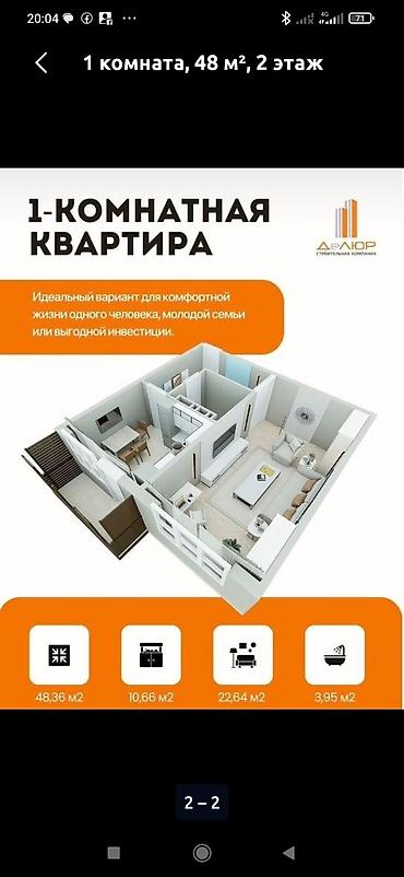 горгаи: 1 комната, 48 м², Технопарк 108 серия, 2 этаж, ПСО (под самоотделку) — 9