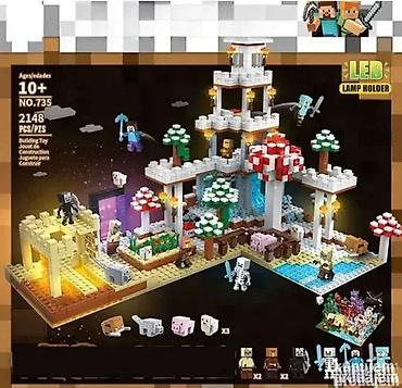 magnetni sah vulkan: Minecraft ledeni grad od 2148pcs sa led svetlima i 10 figura — 1