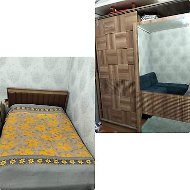 islenmis yataq mebel: Dolab taxt. 220azn. matras var Kravat bazalidi olcusu 2/1.60 skaf — 1