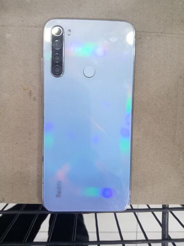 barter telfonlar: Xiaomi Redmi Note 8, 64 ГБ, цвет - Синий, 
 Сенсорный, Отпечаток пальца, Две SIM карты