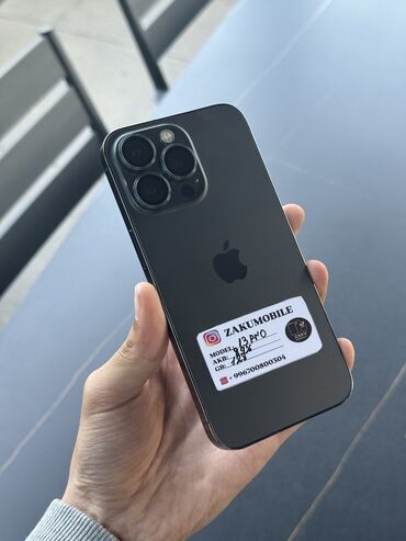 Apple iPhone: IPhone 13 Pro, 128 ГБ, Черный, Защитное стекло, Чехол, Коробка, 89 %