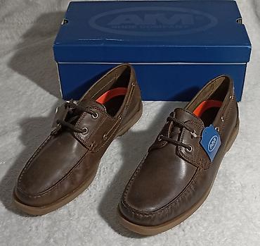 imac obuca: Muške kožne mokasine/boat cipele – AM Shoe Company 45. Akcija super — 2