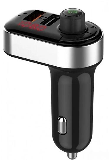 Audio oprema za auto: Gembird 3‑in‑1 Carkit – Bluetooth FM transmiter i punjač za automobil — 1