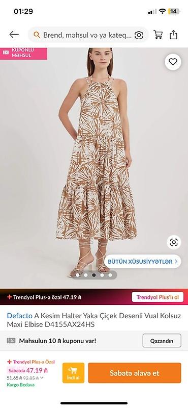 rm butik instagram: Gündəlik don, Maksi, Defacto, L — 1