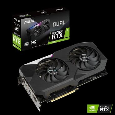 ноутбук 3070: Видеокарта, Б/у, Asus, GeForce RTX, 8 ГБ, Для ПК