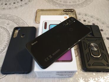 ilkin odenissiz kreditle telefonlar: Xiaomi Redmi Note 8, 64 GB, rəng - Qara, 
 Düyməli, Barmaq izi, İki sim kartlı