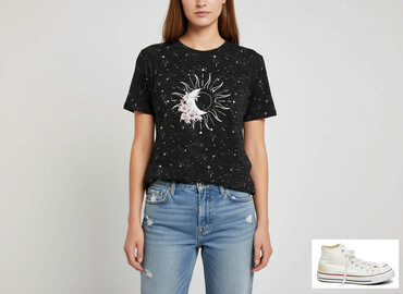cross jeans zakręt: Cropp, T-shirt damski, rozmiar S