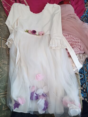 biserli donlar: Детское платье цвет - Белый