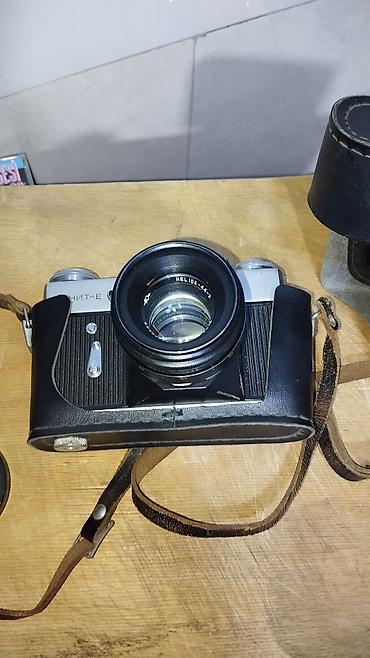 zenit e: Zenit-E 35mm plyonka fotoaparatı + orijinal dəridən çiyin kəmərli — 6