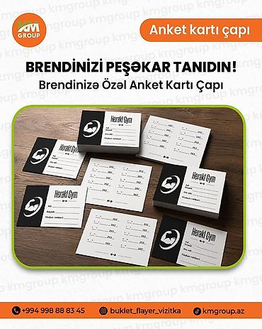 ucuz vizitka capı: 500 ədəd vizitkart - 40 AZN ( dizayn daxil ) — 1