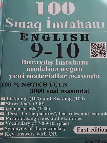 Testlər: Məhsul: “100 Sınaq İmtahanı – ENGLISH 9-10” hazırlıq vəsaiti Təsvir — 1
