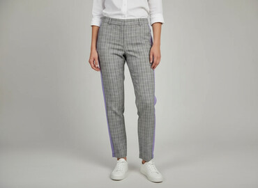mielczarkowski spodnie: Material trousers for women, size L