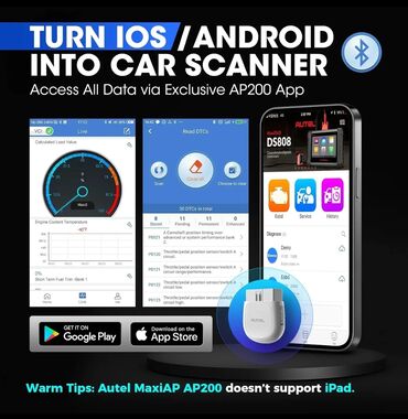 Alati za automobile: AUTEl Maxi AP200 OBD2 Bluetooth iOS/Android Dijagnostika AUTEl Maxi — 5