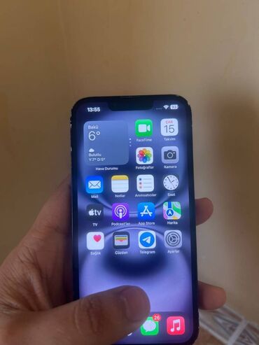 Apple iPhone: IPhone 13, 128 GB, Black Titanium, Simsiz şarj, Face ID