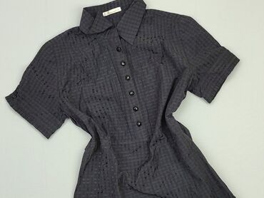 czarne eleganckie bluzki krótki rękaw: Bluzka Damska, S, stan - Dobry