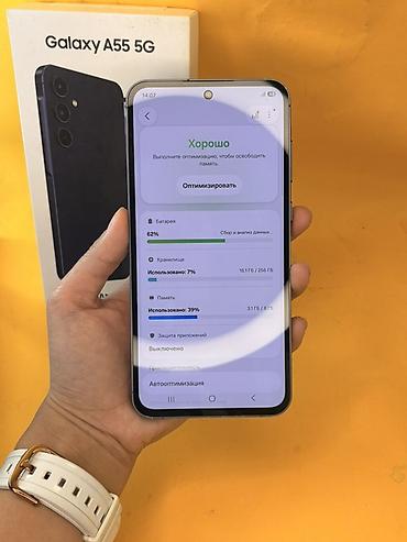 tecno pova neo 6: Samsung Galaxy A55 5G, Б/у, 256 ГБ, цвет - Синий, В рассрочку — 4