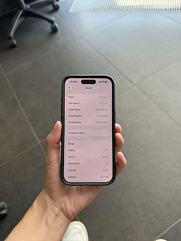 iphone d: IPhone 15 Pro, Б/у, 128 ГБ, Black Titanium, Зарядное устройство, Чехол, Кабель, 81 % — 7