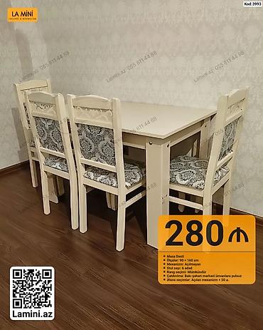 Ev və bağ: Masa dəsti – LA MINI (Kod: 3993) - Tərkib: 1 masa + 6 ədəd stul - — 1