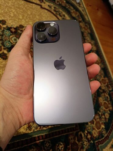 Apple iPhone: IPhone 14 Pro Max, 256 GB, Deep Purple, Barmaq izi, Face ID