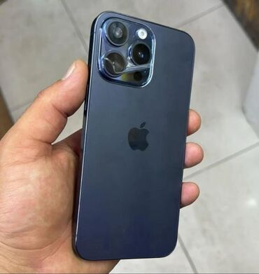 ноутбук для сложных задач: IPhone 15 Pro Max, Колдонулган, 256 ГБ, Blue Titanium, Коргоочу айнек, 98 %