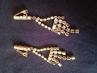 buji: Zirconiya daşlı sallantılı klips sırğalar,vintaj,80illerin,Cexiya - — 2