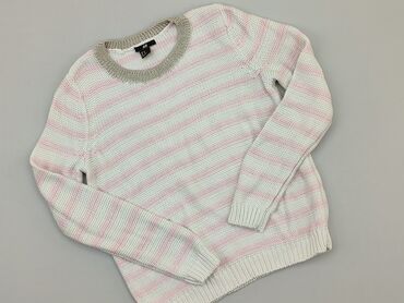Bluzki: Bluza H&M, XS (EU 34), stan - Dobry, wzór - Linia, kolor - Biały