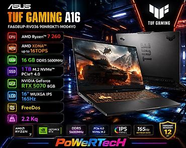 Yeni ASUS TUF Gaming, 16 ", AMD Ryzen 7, 1 TB, Ünvandan götürmə, Pulsuz çatdırılma, Ödənişli çatdırılma