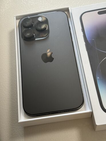 Apple iPhone: IPhone 14 Pro, Новый, 128 ГБ, Черный, Кабель, Коробка, 100 %