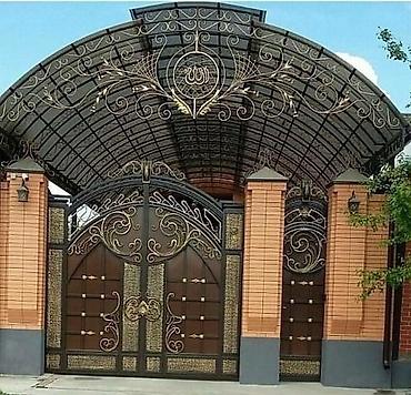 Распашные ворота: Стальные, Механические, Другой бренд, Для частного дома, С калиткой, Оптом, Новый, Бесплатная установка — 12
