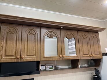 Mətbəx mebeli: Mətbəx üçün üst asma dolablar dəsti - Material: ağac fakturalı — 5