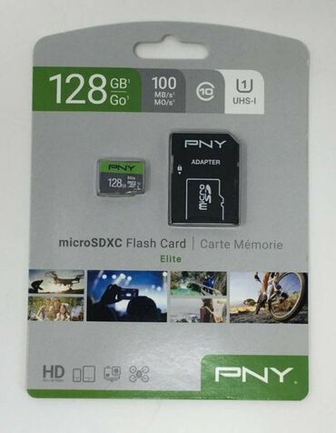 купить диски с фильмами: Карта памяти microSDXC Elite - 128GB PNY Elite performance microSD