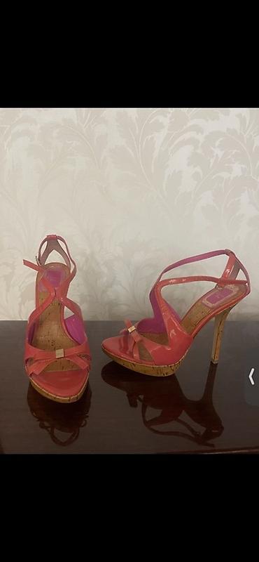 Basanoşka və səndəllər: Dior, Ölçü: 36, rəng - Çəhrayı, İşlənmiş — 2
